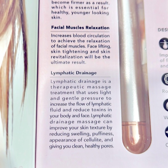 Luxe + Willow PHOENIX - Rose Quartz Vibrating Facial Roller BNIB! - Picture 6 of 12